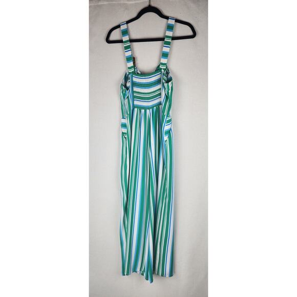 A New Day Womens M Cute Striped Jumpsuit beachy coastal summer spring party - Picture 3 of 15